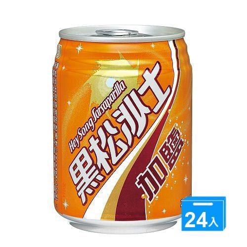 黑松沙士-加鹽易開罐245ml*24入【愛買】