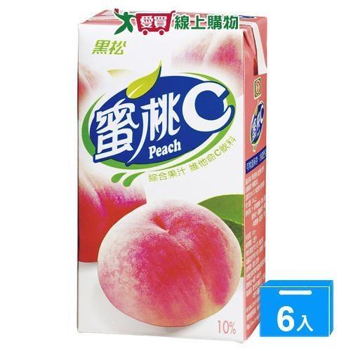 黑松蜜桃C300ml*6入【愛買】