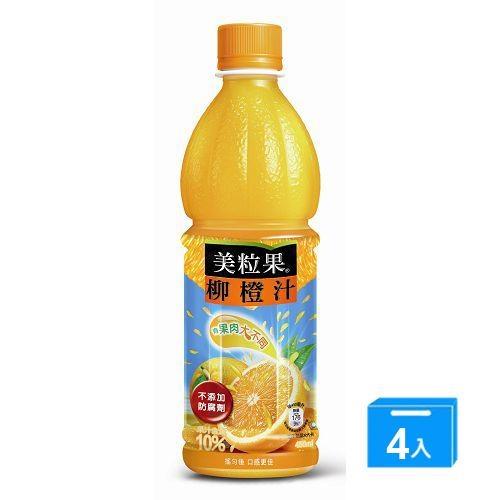 美粒果柳橙汁450ml*4入/組【愛買】