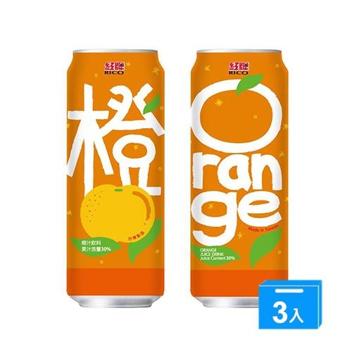 紅牌橙汁飲料490ML*3【愛買】