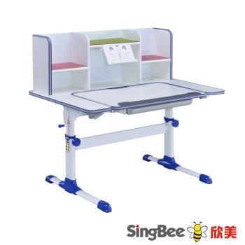 【SingBee 欣美】寬120cm 智能小博士U型桌 兒童書桌/可升降桌椅/成長桌椅組/兒童桌椅組