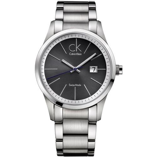 【瑞士 CK手錶 Calvin Klein】絕對經典款 簡約不鏽鋼中性錶 礦物抗磨玻璃 防水100米(K2246107)