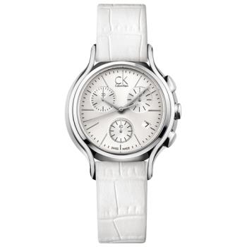 【瑞士 CK手錶 Calvin Klein】CK女錶 皮革錶帶 礦物強化玻璃鏡面 防水30米(K2U291L6)