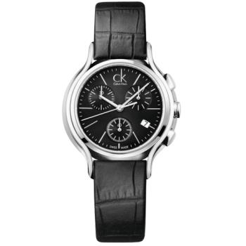 【瑞士 CK手錶 Calvin Klein】CK女錶 皮革錶帶 礦物強化玻璃鏡面 防水30米(K2U291C1)