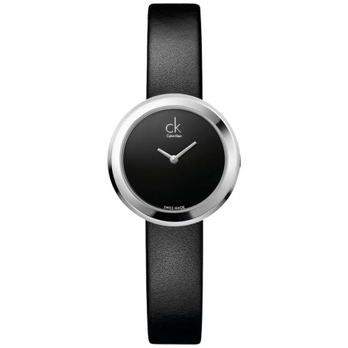 【瑞士 CK手錶 Calvin Klein】時尚浪漫淑女錶 皮革錶帶 礦物抗磨玻璃 日常生活防水(K3N231C1)