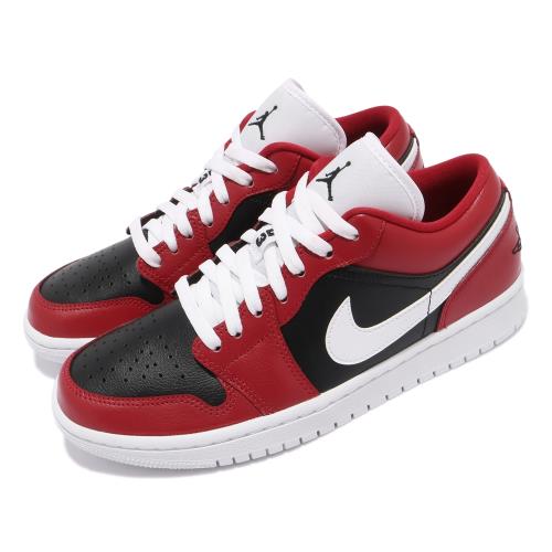 Nike 休閒鞋 W Air Jordan 1代 女鞋 低筒 芝加哥 喬丹 AJ1 黑 紅 DC0774603 [ACS 跨運動]