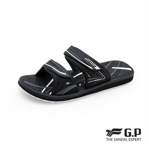 G.P 男款高彈性舒適雙帶拖鞋G1535M-黑色(SIZE:40-44 共三色) GP
