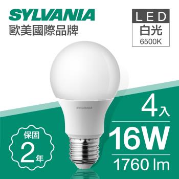 SYLVANIA喜萬年 16W LED 超亮廣角燈泡 全電壓_4入