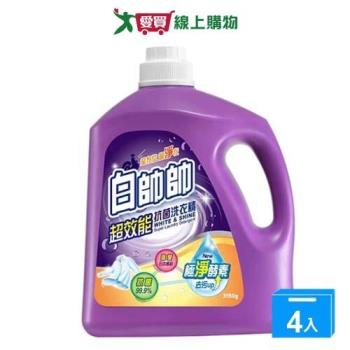 白帥帥超效能抗菌洗衣精3.15L*4(箱)【愛買】