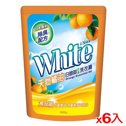 白帥帥天然橘油洗衣精補充包1650g*6包(箱)【愛買】