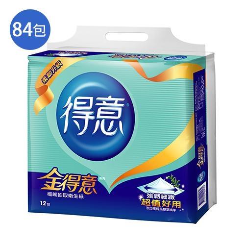 金得意極韌抽取式衛生紙100抽 x 84包(箱)【愛買】