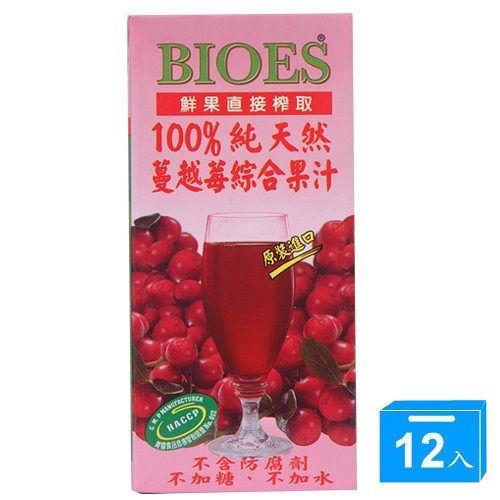 囍瑞BIOES100%純天然蔓越莓綜合果汁1000mlx12入/箱【愛買】