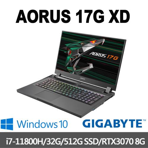 GIGABYTE技嘉 AORUS 17G XD 17.3吋電競筆電(i7-11800H/32G/512G SSD/RTX3070-8G/Win10)