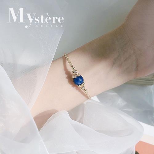 【my stere 我的時尚秘境】14K包金~時尚精緻天然藍晶石轉運珠手環
