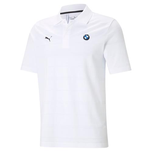 PUMA BMW MMS 男裝 短袖 Polo衫 棉質 休閒 網球 印花 條紋 白 歐規 59952402
