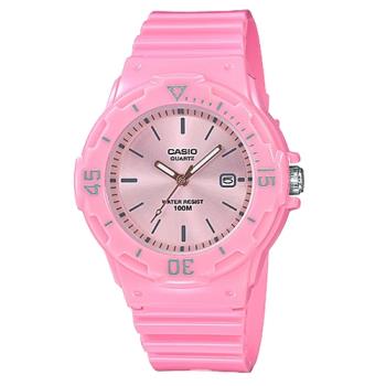 【CASIO 卡西歐】指標錶 橡膠錶帶 防水100米 粉色粉面(LRW-200H-4E4)