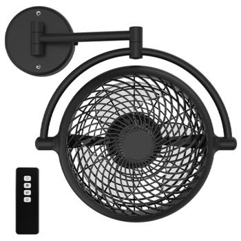 阿拉斯加 VIVI摺疊循環扇黑色-遙控型