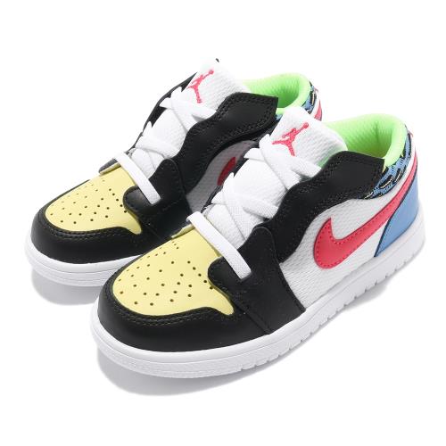 Nike 休閒鞋 Jordan 1 Low ALT 童鞋 喬丹一代 低筒 簡約 魔鬼氈 小童 白 黑 DH5928006 [ACS 跨運動]