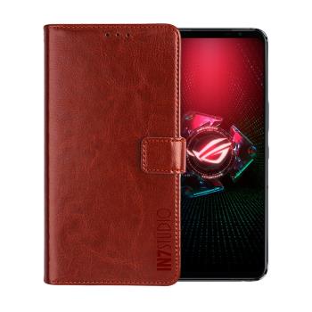 IN7 瘋馬紋 ASUS ROG Phone 5 (6.78吋) ZS673KS 錢包式 磁扣側掀PU皮套 吊飾孔 手機皮套保護殼
