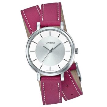 【CASIO 卡西歐】皮革錶帶 礦物玻璃 50米防水 女錶(LTP-E143DBL-4A1)