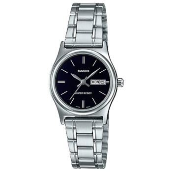 【CASIO 卡西歐】氣質簡約指標錶 不鏽鋼錶帶 生活防水 星期及日期顯示(LTP-V006D-1B2)