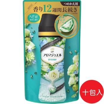日本 P&G 2021最新版 幸福寶石衣物補充包 香香豆415ml 白玫瑰香-10包