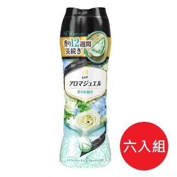 日本 P&G 2021最新版 幸福寶石衣物 香香豆470ml 白玫瑰香-6瓶