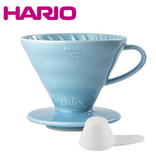 【HARIO】V60 1~4人份 02彩虹磁石濾杯(粉藍)