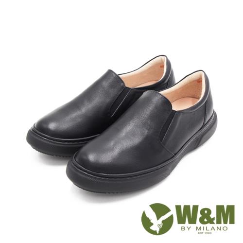 W&M (女)經典直套款厚底休閒鞋 女鞋-黑