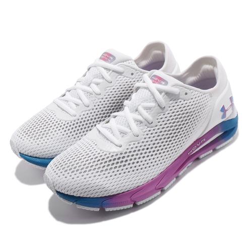 UA 慢跑鞋 HOVR Sonic 4 運動 女鞋 輕量 透氣 舒適 避震 路跑 健身 白 紫 3023998100 3023998100