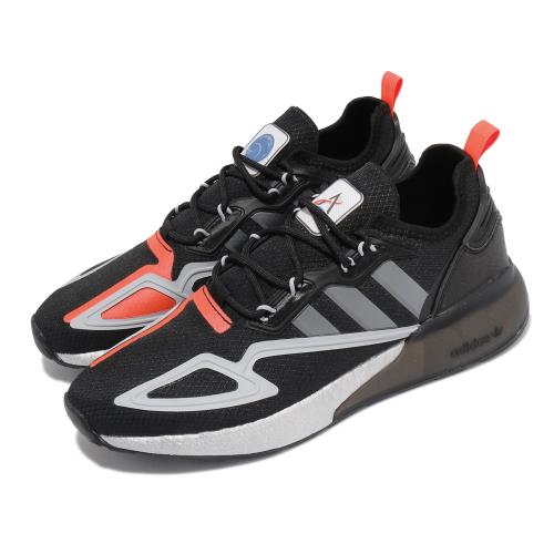 adidas 慢跑鞋 ZX 2K BOOST 運動 男女鞋 海外限定 愛迪達 緩震 NASA 太空 黑 銀 FY5724 [ACS 跨運動]