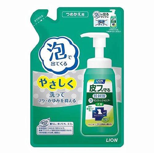 日本 獅王 護膚去屑止癢修護泡沫洗毛精-犬用180ml(補充包)