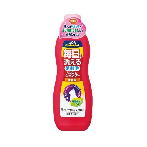 日本 獅王 漂亮寵物每日洗清潔潤絲二合一-愛貓用330ml