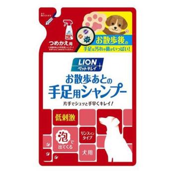 日本 獅王 漂亮寵物散步後手足清潔泡泡慕斯-犬用220ml(補充包)