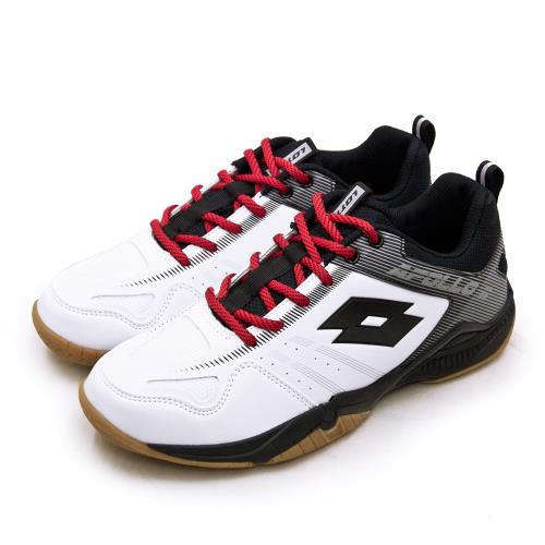 【LOTTO】男 專業透氣羽球鞋 APOLLO 2 阿波羅系列(白黑紅 2588)
