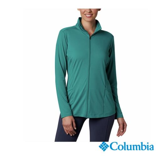 Columbia 哥倫比亞 女款 - 涼感快排防曬50立領外套-綠色 UAR14150GR