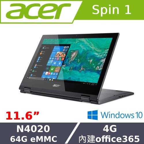 Acer宏碁 SP111-33-C8CB 小巧文書筆電 11.6吋/N4020/4G/64G eMMC/W10 紳士黑|11吋