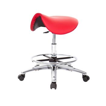 GXG 馬鞍型 工作椅 (寬鋁腳+電金踏圈+防刮輪) TW-T05 LU1XK