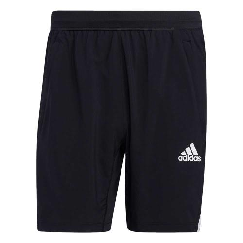 Adidas AEROREADY 男裝 短褲 訓練 健身 吸濕排汗 網布拼接 拉鍊口袋 黑 GM0643
