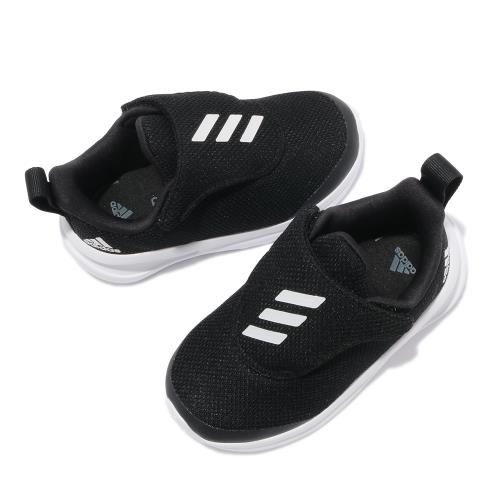 adidas 慢跑鞋FortaRun AC I 運動童鞋愛迪達輕量透氣舒適魔鬼氈小童黑白FY3061 - PChome 24h購物