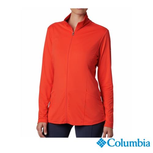 Columbia 哥倫比亞 女款 - 涼感快排防曬50立領外套-紅色 UAR14150RD