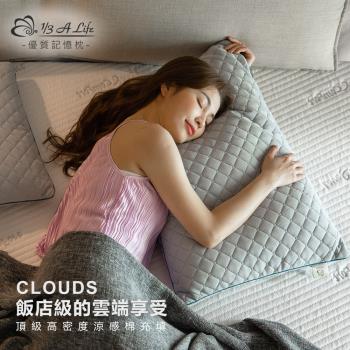 【1/3 A LIFE】雲朵睡枕 頂級100%涼感記憶棉(75x50cm) 1入