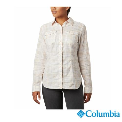 Columbia 哥倫比亞 女款 格紋長袖襯衫-黃色 UAR13870YL