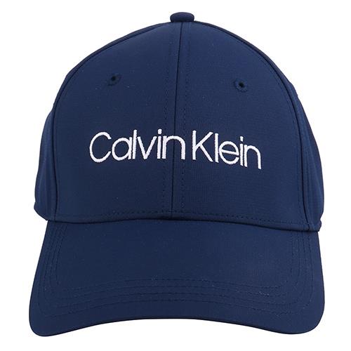 Calvin Klein-白刺繡CK LOGO字  男棒球老帽(藏青色)