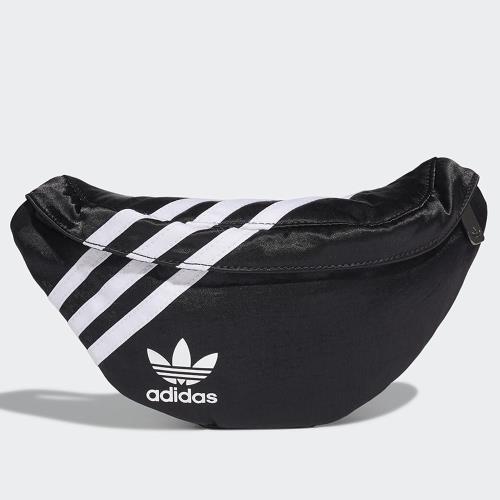 Adidas Waist Bag 腰包 斜背包 休閒 三條線 尼龍 黑【運動世界】GD1649