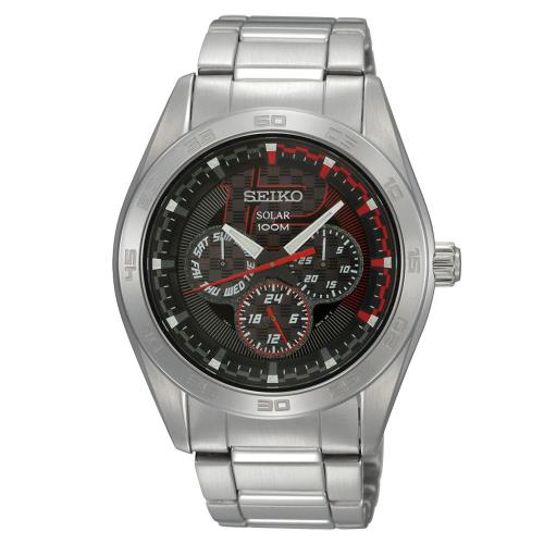 SEIKO criteria 日系魅力時尚腕錶-黑/42mm V14J-0BS0D(SNE195P1)