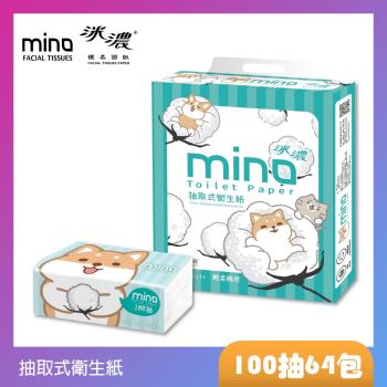 MINO洣濃 柴語錄抽取式花紋衛生紙100抽X64包/箱