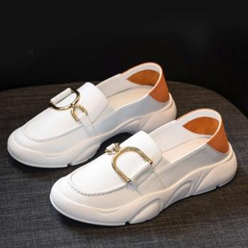【Taroko】輕盈簡單格調金屬扣拼色休閒鞋(2色可選)