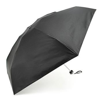 FIRANO 素面 抗UV 6骨摺疊晴雨傘(黑色)