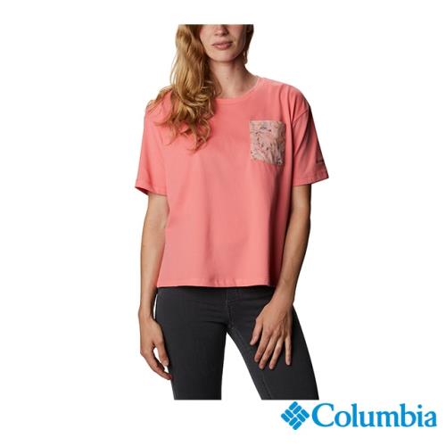 Columbia 哥倫比亞 女款- 快排短袖上衣-粉紅 UAR31190PK